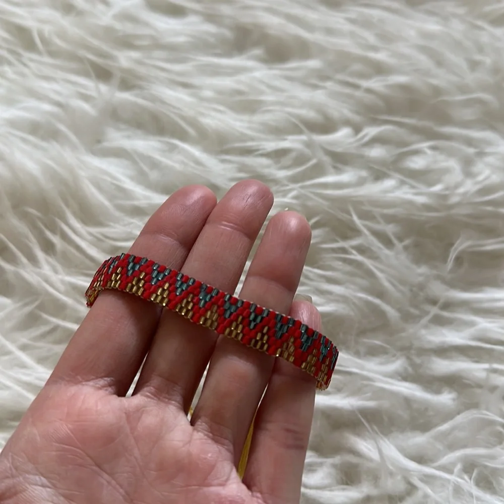 Lot of 11 Handmade Bracelets - Blue Leather Wrap Hand Stamped & Beaded - Picture 8 of 16